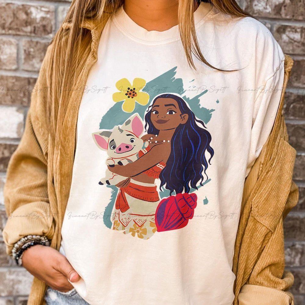 Princess Moana And Pua Disney Vuitino Shirt